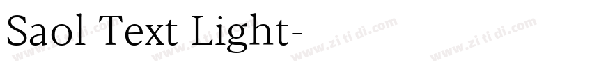 Saol Text Light字体转换